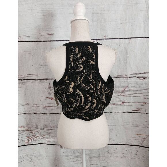 Anthropologie Maeve Crop Zip Up Halter Sweater Size Large NWT - Picture 5 of 9